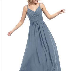 Azazie Blake Bridesmaid Dress in Dusty Blue